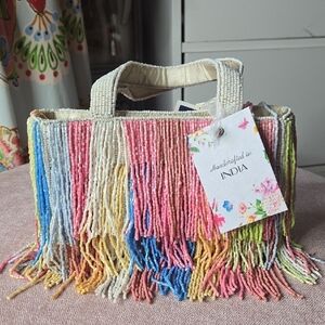 NWT India Beades Bag